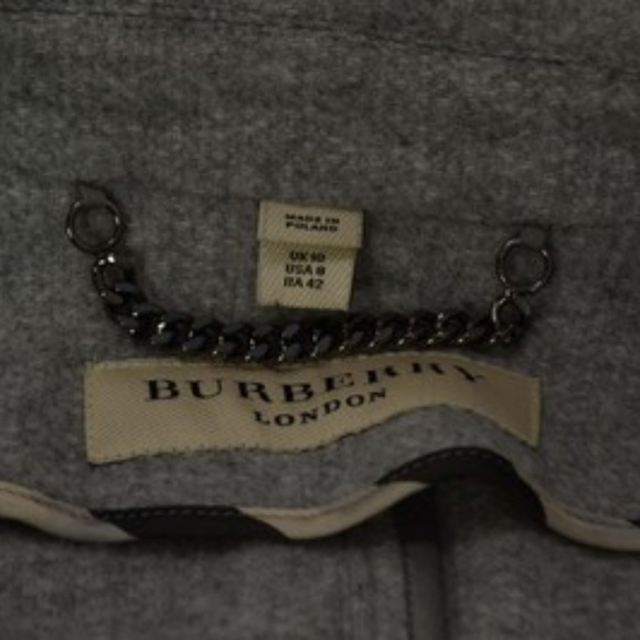 SOLD*Burberry London Wool Peplum Motorcycle Jacket - Picture 7 of 7